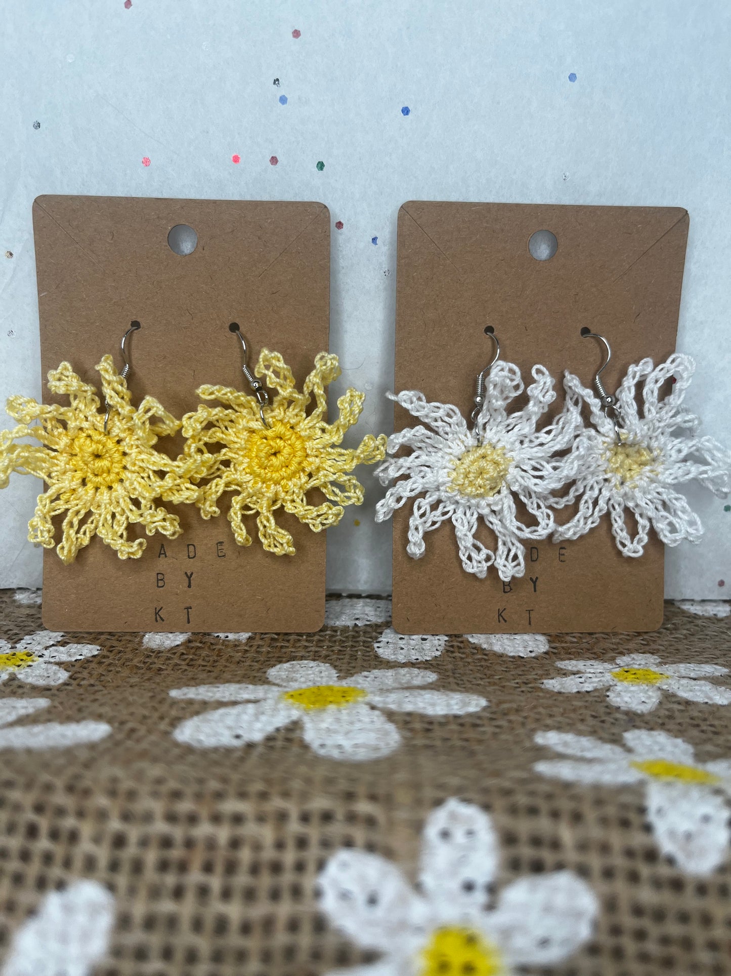 Crochet Daisy earrings