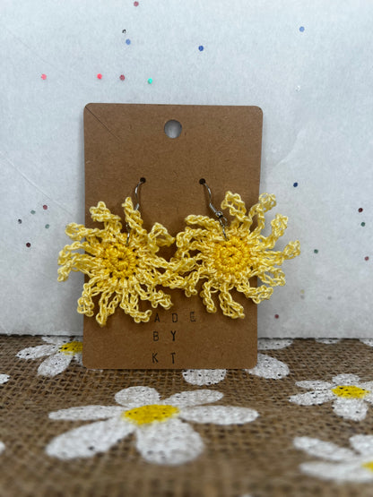 Crochet Daisy earrings